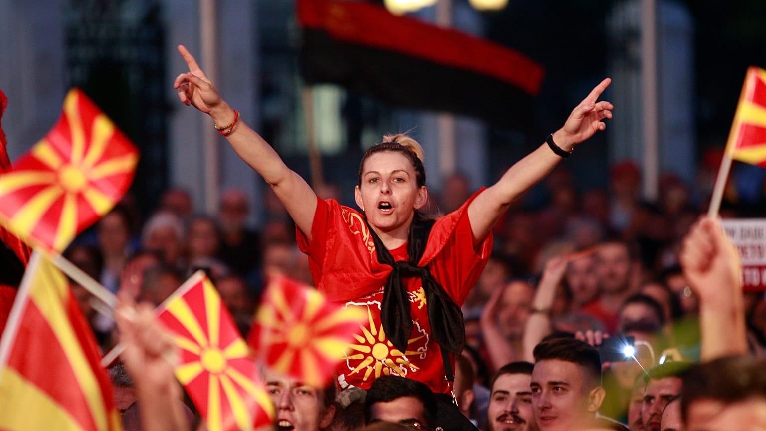 Συλλαλητήριο στα Σκόπια κατά της αλλαγής ονόματος