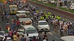 Ciclistas defendem uma Filipinas sem plástico 