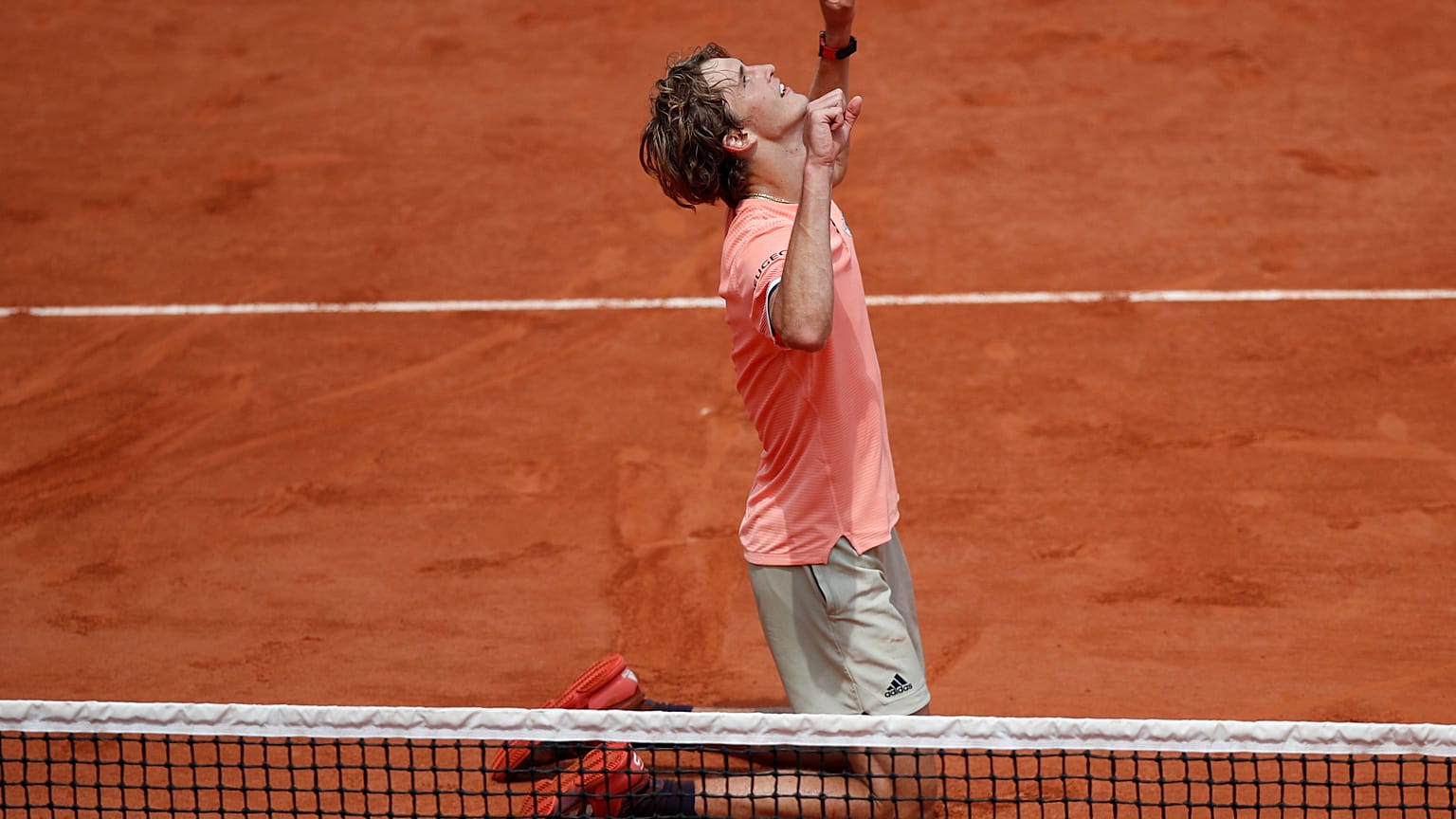 Alexander Zverev nach seinem Sieg im Achtelfinale