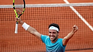 All smiles for Cecchinato as he joins big boys in French quarter-finals