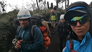 Luis Altuve moments after the eruption of the Volcan de Fuego