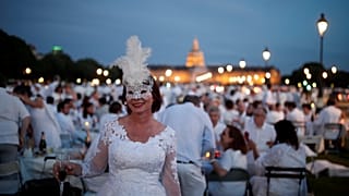 Dinner in white paris