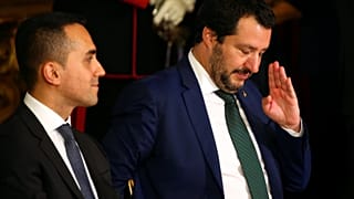 Salvini gesturing