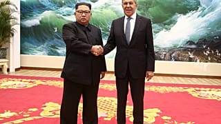 Kim Jong Un and Sergey Lavrov met on May 31, 2018 in Pyongyang.