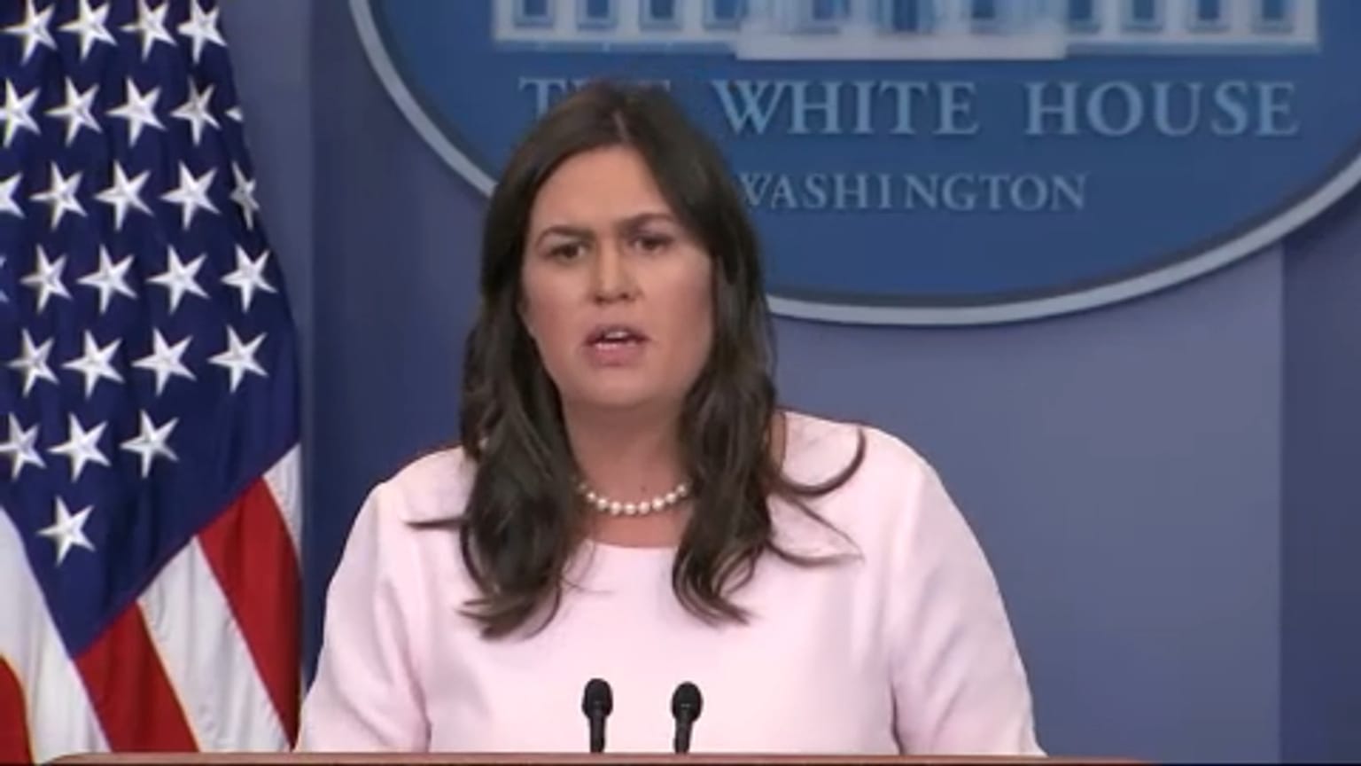 Assessora de imprensa da Casa Branca Sarah Huckabee Sanders