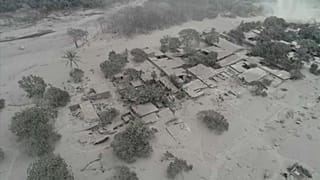 Tierra quemada en la zona cero del Volcán de Fuego