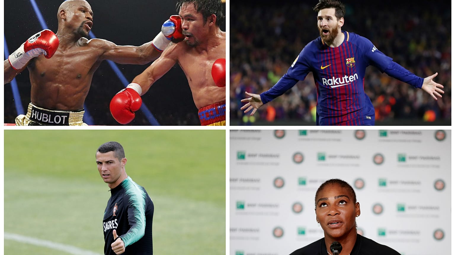 Dünyanın en çok kazanan 100 sporcusu 