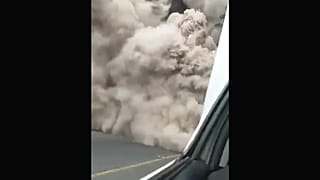 The moment the ashes reach the ambulance
