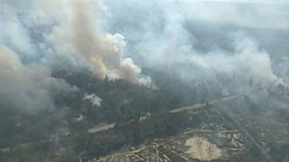 Chernobyl wildfire scorches past exclusion zone, arson suspected