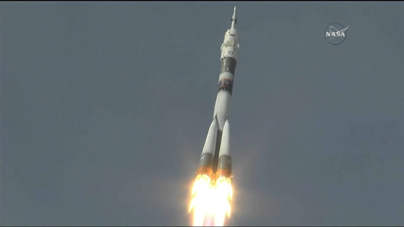 Soyuz blasting off for the ISS