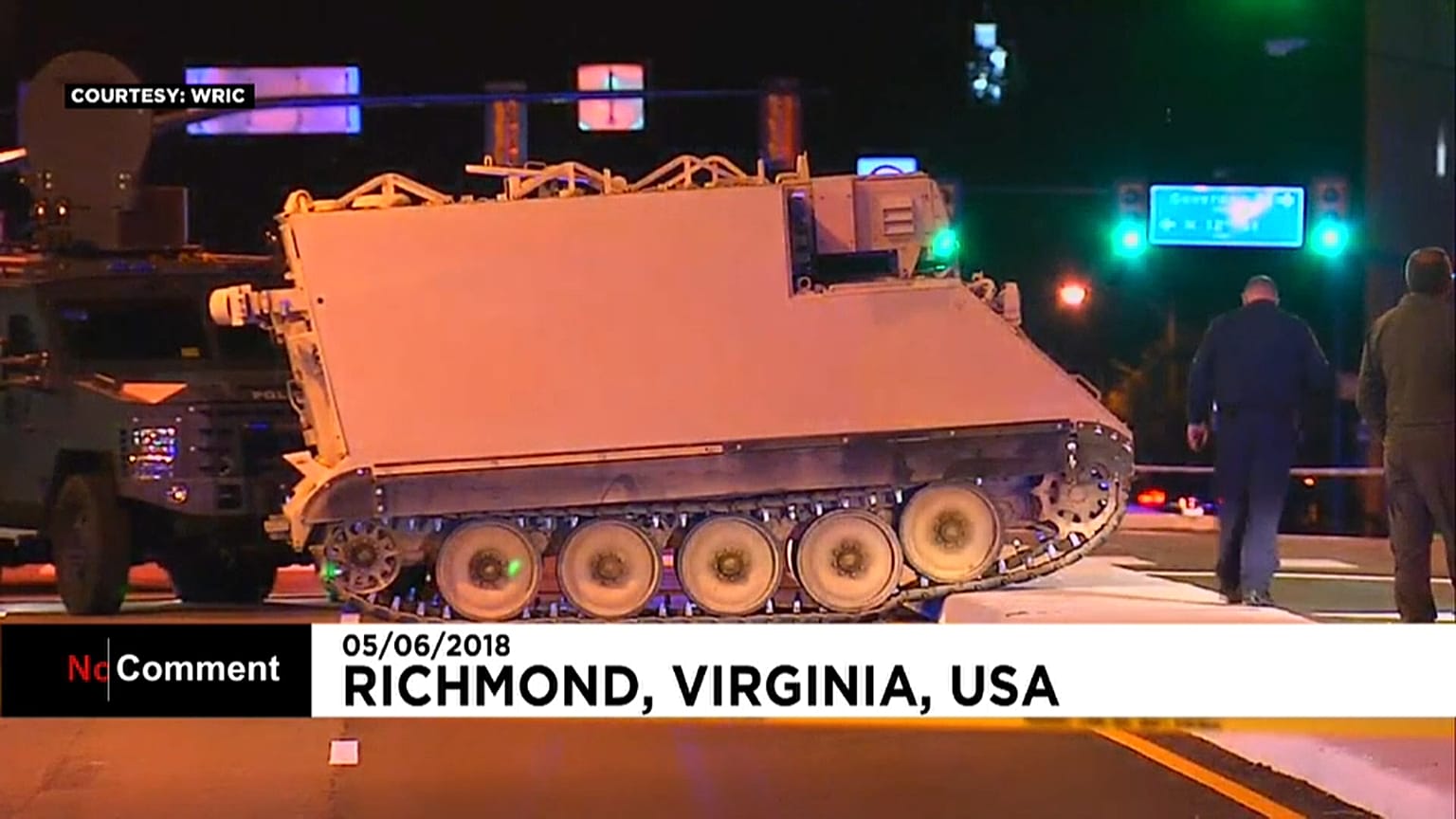 Etats-Unis : le voleur d'un véhicule militaire pris en chasse par la police