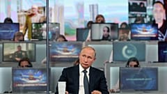 Die russische Bevölkerung konnte Putin Fragen stellen.
