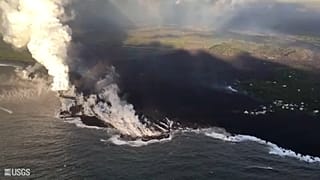 Hawaii: a vulkánkitörés megváltoztatta a partvonalat