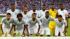 Saudi Arabia players before a match against Italy on May 28, 2018