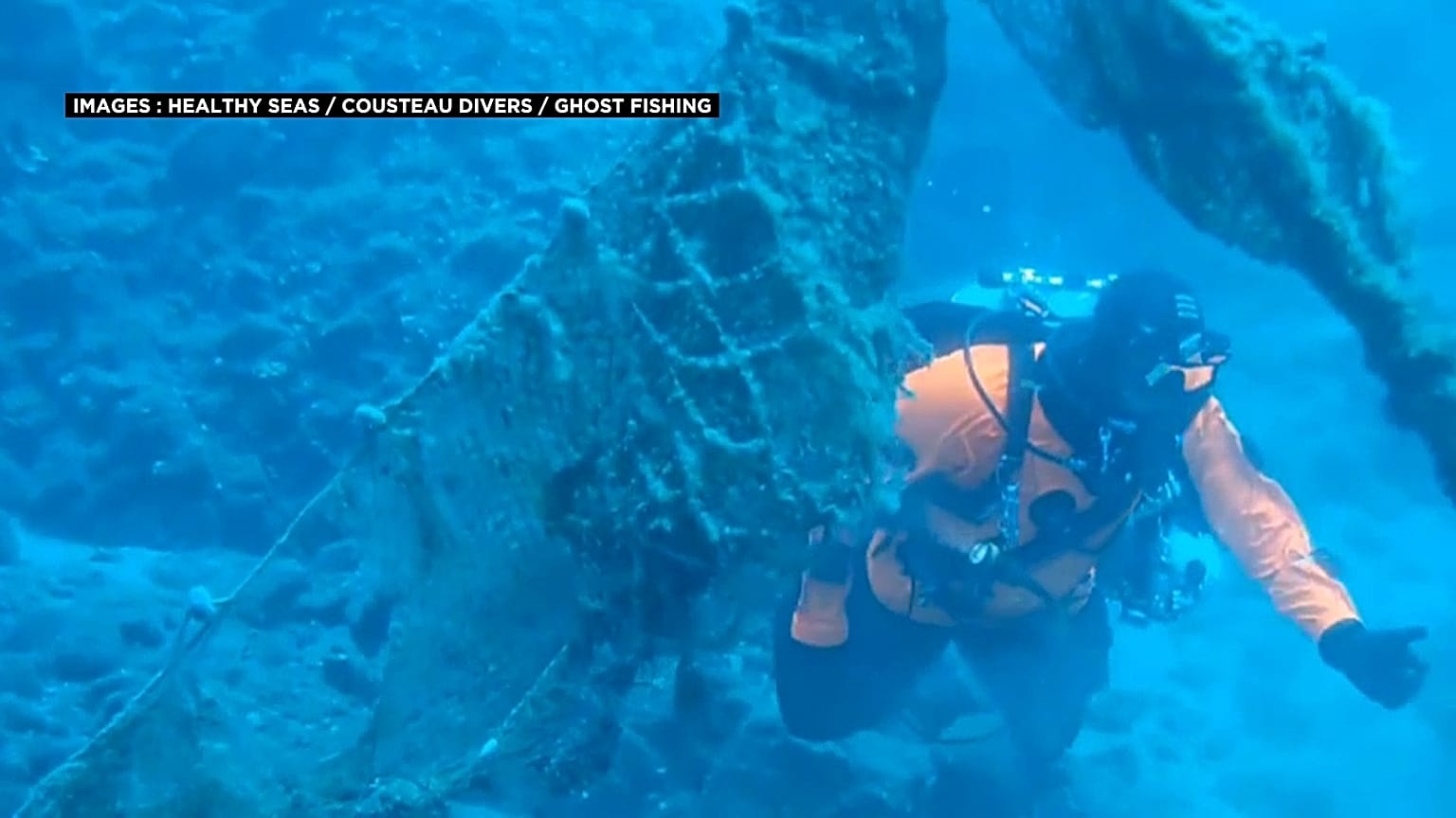 Les filets perdus, pièges des fonds marins