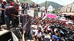 Imágen de la campaña del izquierdista Andres Manuel Lopez Obrador