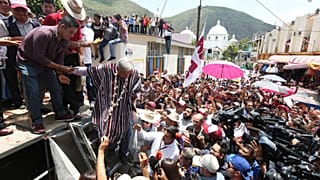 Imágen de la campaña del izquierdista Andres Manuel Lopez Obrador