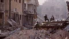 عکس آرشیوی از سربازان ارتش سوریه در منطقه حجر الاسود در جنوب دمشق