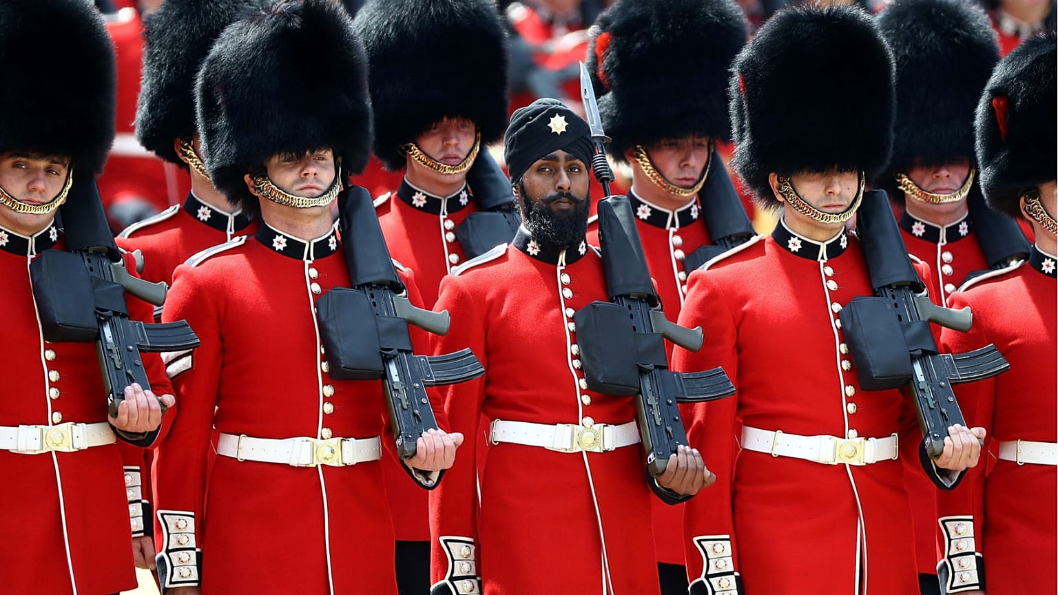 Sikh guardsman first to wear turban at Trooping the Colour