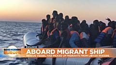 Exclusive report aboard migrant rescue ship barred from docking in Italy