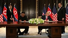 Donald Trump and North Korean leader Kim Jong Un