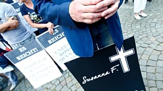 Manifestation d'extrême droite à Mainz, en Allemagne, en mémoire de Susanna
