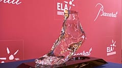 تمثال من الكريستال لقدم نجم كرة القدم الفرنسي زين الدين زيدان