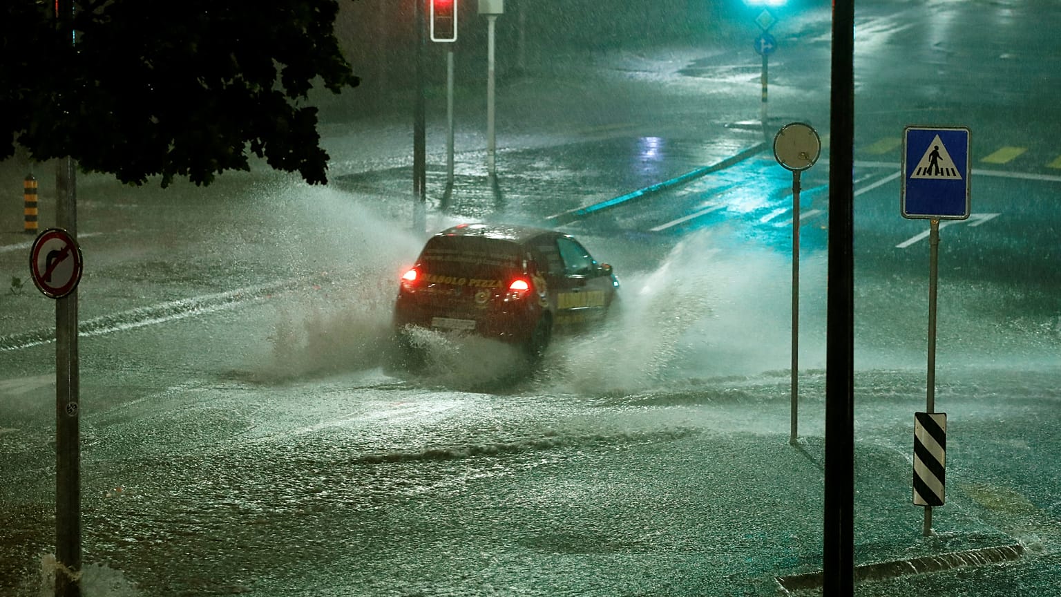 Pluie diluvienne en Suisse, à Lausanne, le 11 juin