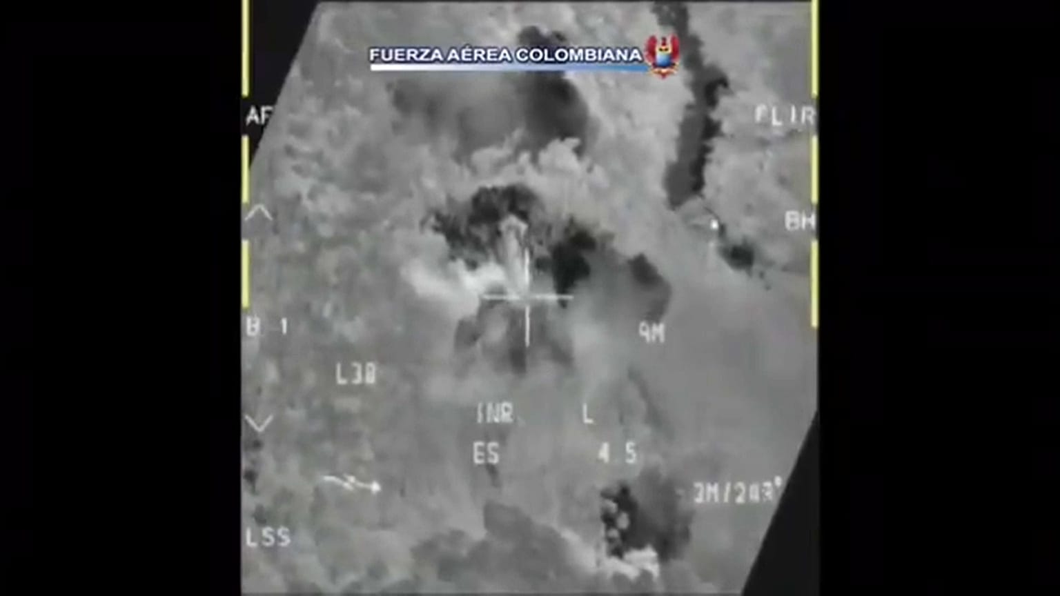 Imagen recogida durante el bombardeo
