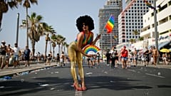 Revellers take part in a gay pride parade in Tel Aviv, Israel June 8, 2018.