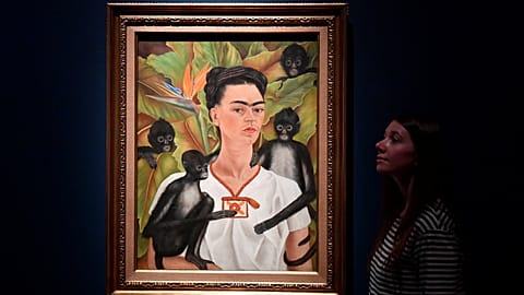 A Frida Kahlo painting on display in London 