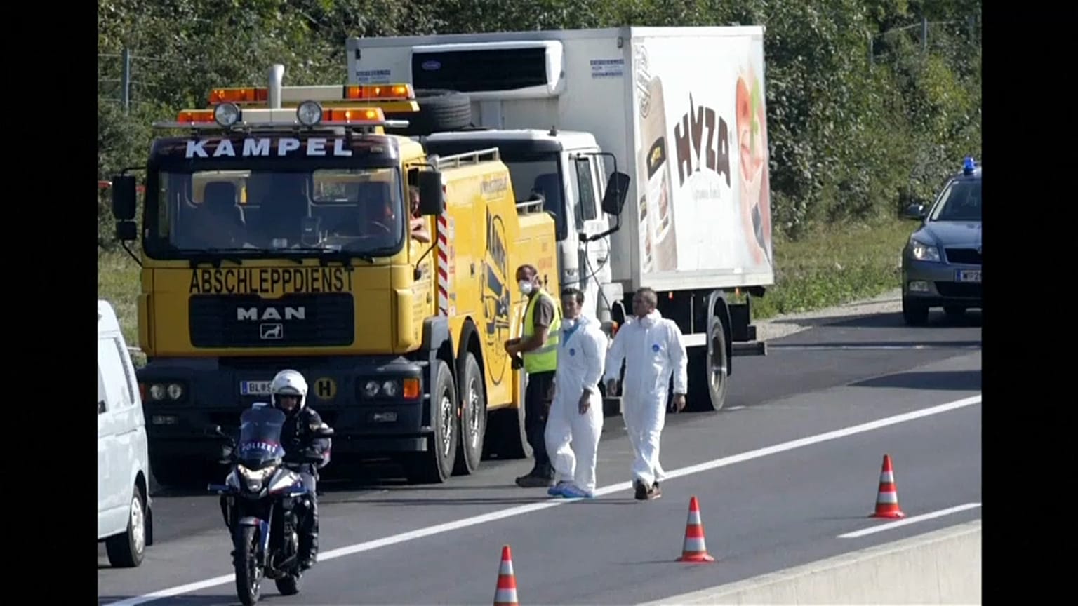The gang dumped the truck with the bodies in it at the side of a motorway