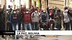Diáktüntetés Bolíviában
