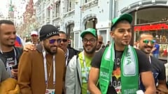 من أجواء التشجيع في موسكو قبيل المباراة