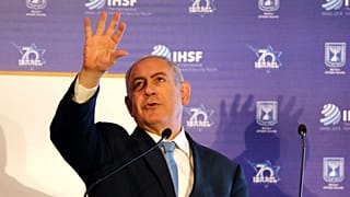 نتنياهو خلال المؤتمر الصحفي