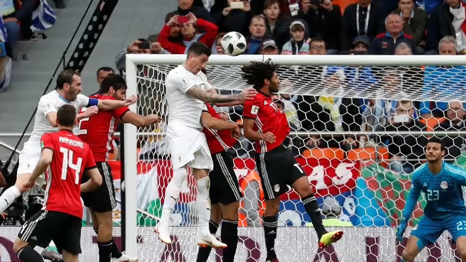 Giménez da el triunfo a Uruguay ante Egipto en el Mundial