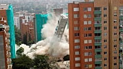Démolition spectaculaire à Medellin