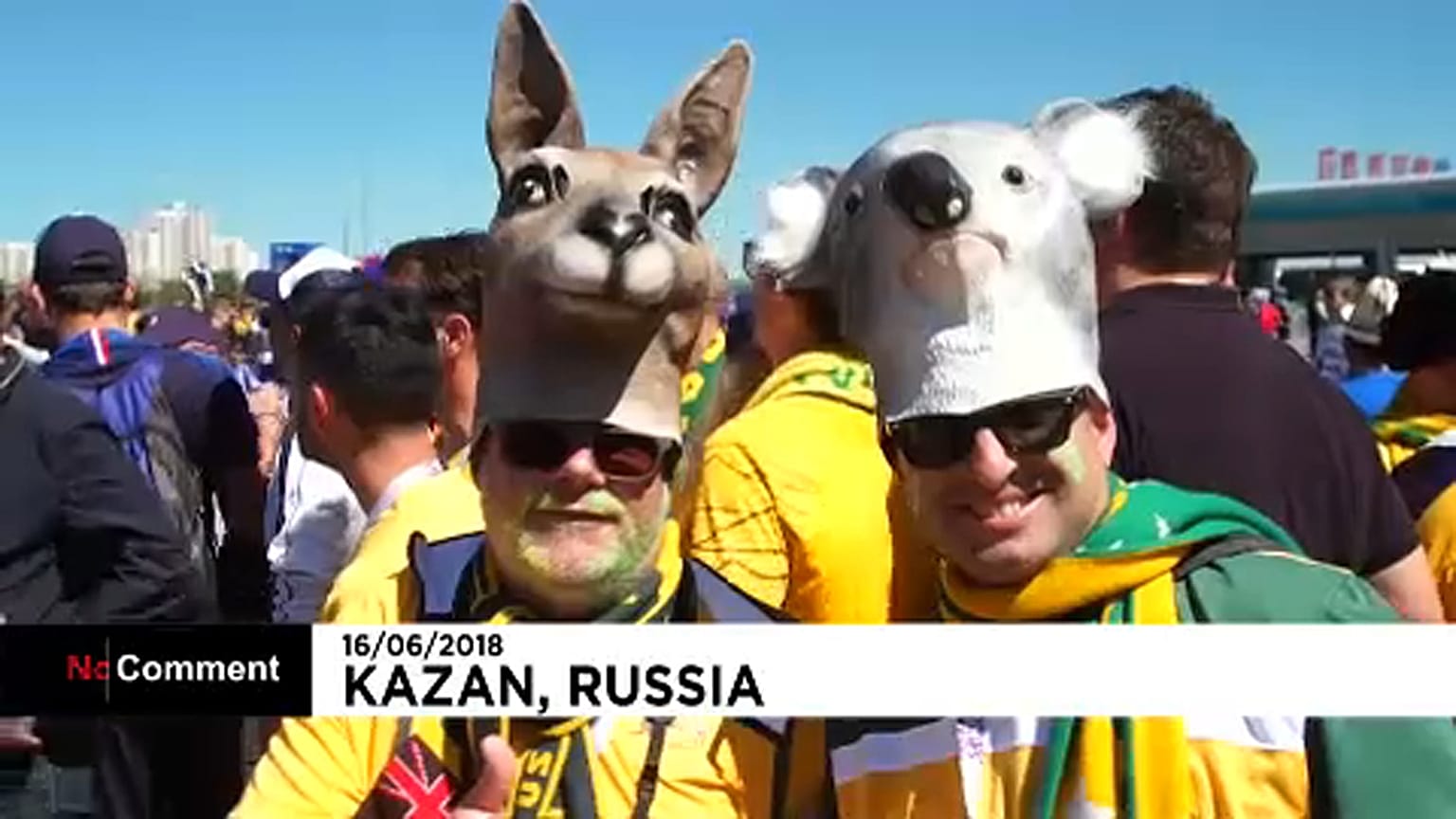 Kazanyban a francia és az ausztrál szurkolótábor
