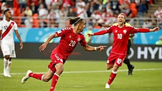 Yussuf Poulsen erzielte den Siegtreffer der Dänen gegen Peru.