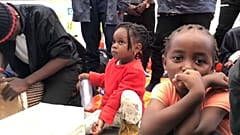 Kinder an Bord des Rettungsschiffs "Aquarius"