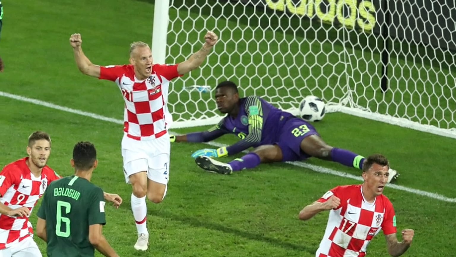 Freude bei Kroatien nach dem 1:0.
