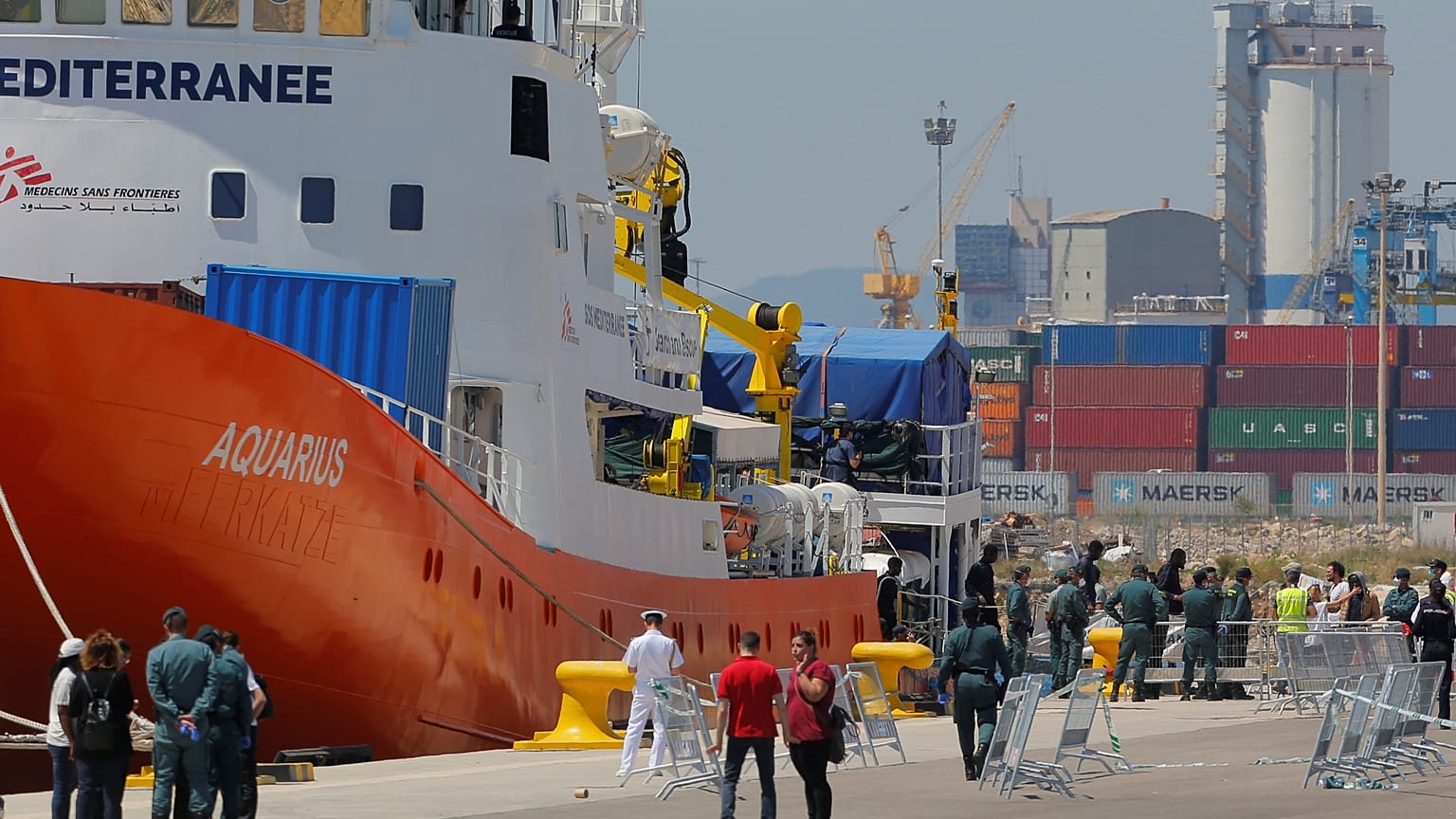 Aquarius in Valencia eingetroffen