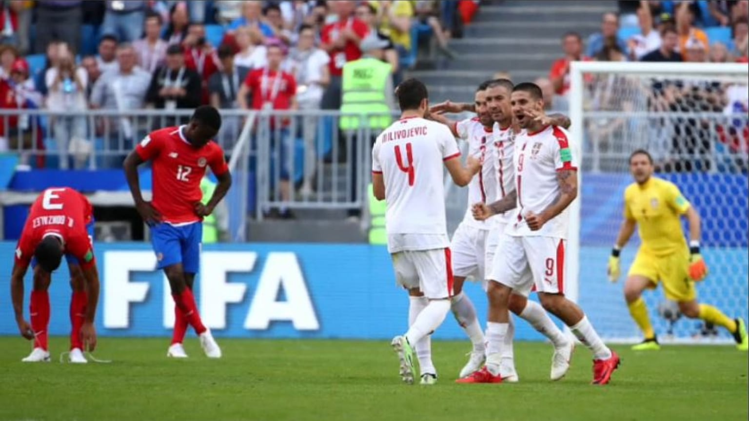 Mondiali: Gioiello di Kolarov, Costa Rica-Serbia 0-1