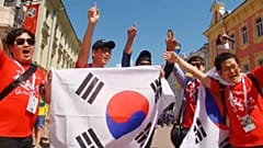 جام جهانی روسیه؛ شادی هواداران سوئد و کره جنوبی پیش از آغاز بازی