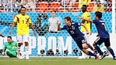 Osako celebra o golo da vitória nipónica
