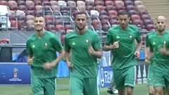 من تدريبات المنتخب المغربي