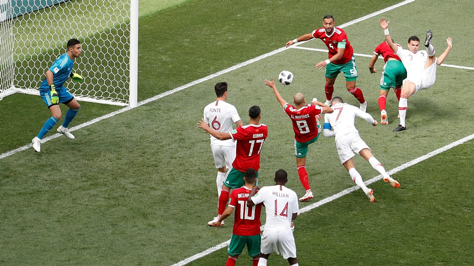 Cristiano Ronbaldo abriu o marcador aos 04 minutos em Moscovo