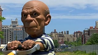 Picasso nyírja a füvet Brooklynban