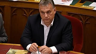 Hungarian Prime Minister Viktor Orban before vote on the 'Stop Soros' bills