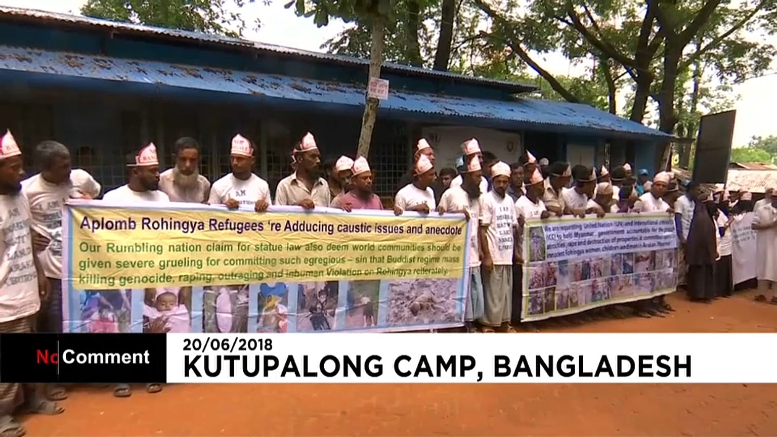 Des Rohyngias manifestent au Bangladesh